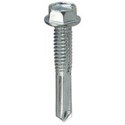 L.H. Dottie Self-Drilling Screw, #12-14 x 1-1/4 in, Zinc Plated Steel Hex Head Hex Drive, 100 PK 5TEKHW12114